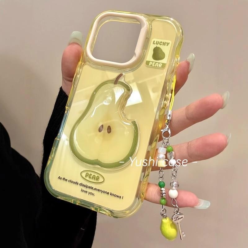 Three Dimensional Apple Pear Core Three In One Colorful Suitable for Apple 16 15 Iphone13 XR  Huawei Mobile Phone Case