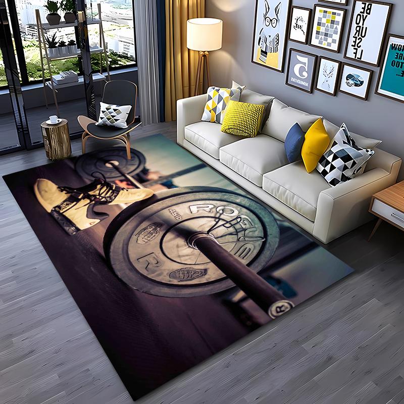 GYM Téma 3D Tisk Velkoplošné Koberce pro Domácí Obývací Pokoj Dětskou Ložnici Pohovku Vstupní Rohožka Kuchyňské Podlahové Koberce ProtiskluzovéDekor