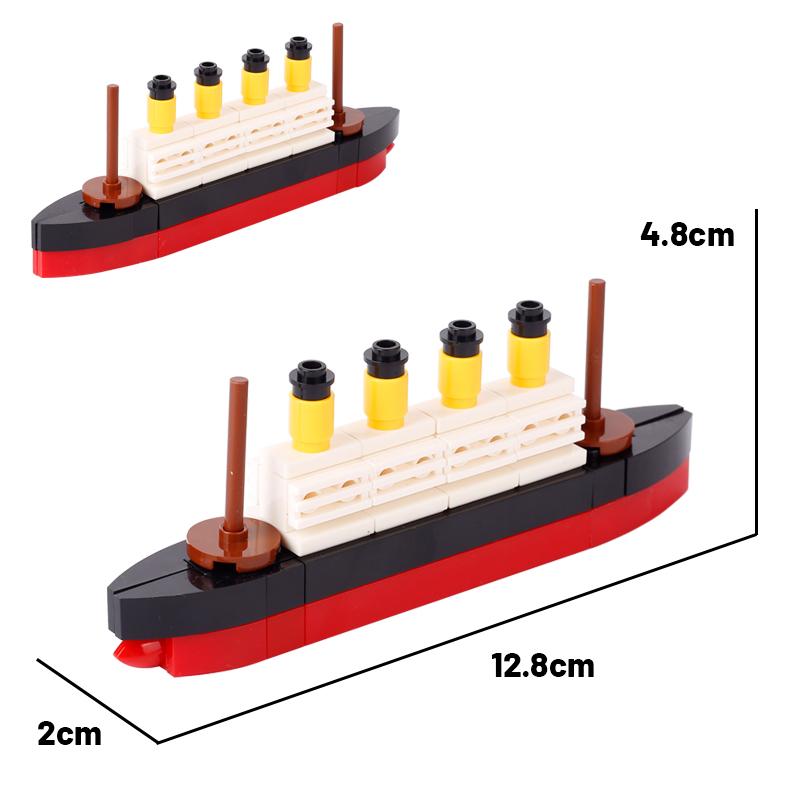MOC Bricks Toys Model DIY Children Titanic Cruise Ship Building Blocks Kits Submarine Freighter Assemble Kids Children Gift