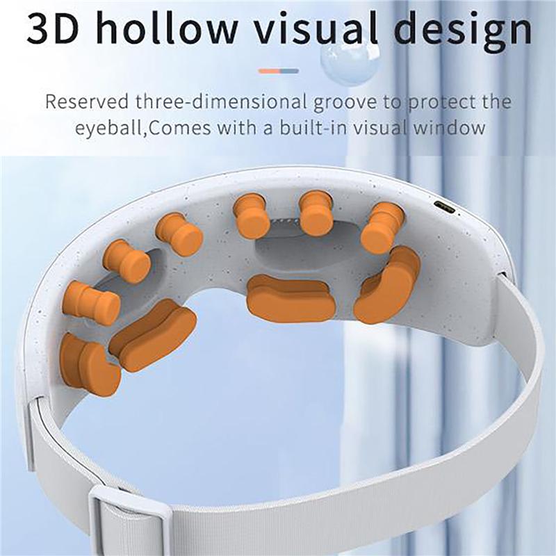 Electric Eye Massager Hot Compress Vibration Massage Bluetooth Music Relief Stress Fatigue Relax Eye Care Rhythmic Eye Massager