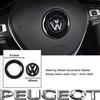 KUDFZ1 Car ABS Steering Wheel Emblem Trim Sticker Badge For VW GTI Golf Polo 6 7 Passat CC Tiguan T-ROC Jetta MK6 Taigo Arteon Hub Cap