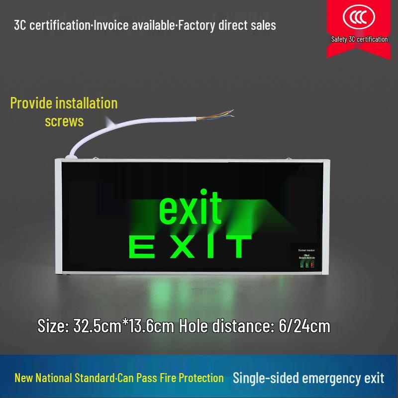 LED Brand Nöduitgångsskylt - Säkerhetsutrymningsindikator för trapphus och korridorer