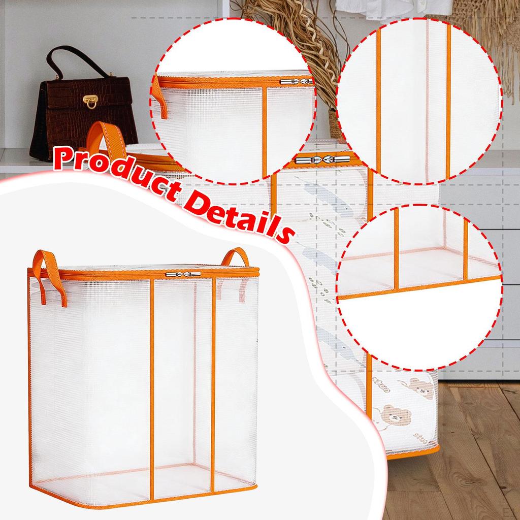 Clothing Storage Bag Moving Durability Quilts Organization with Carrying Handle for Blankets