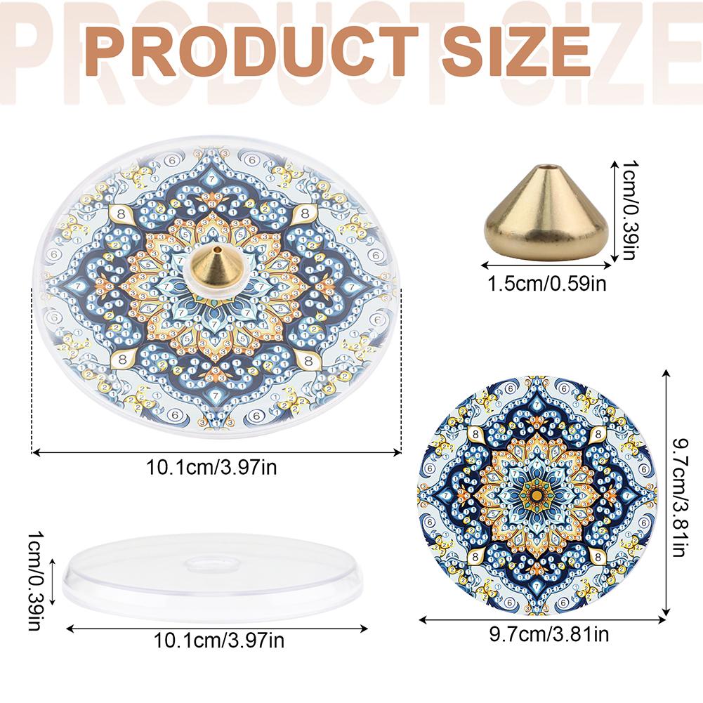 2Pcs Acrylic Special Shaped Diamond Art Incense Burner Stick Holder DIY Diamond Painting Incense Tray Ornament for Yoga Studios
