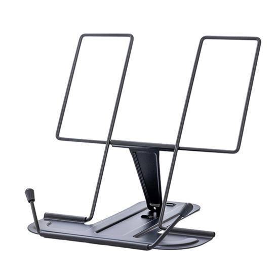 

Металлическая подставка для книг для чтения, регулируемая подставка, держатель для книг с зажимами для страниц, настольный держатель для документов, подставка для набора текста, рецептов, учебников, планшетов, нот чёрный