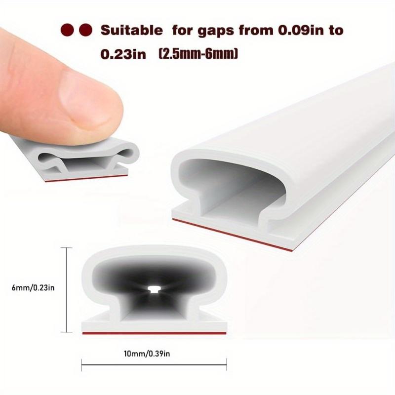6M Self Adhesive Silicone Weather Stripping Soundproof Door Seal For Draft Proof Windows And Doors