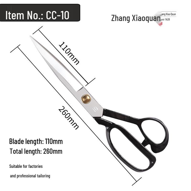 Genuine Zhang Xiaoquan 8/10 Inch Durable Tailor Shears for Fabric Cutting and Sewing