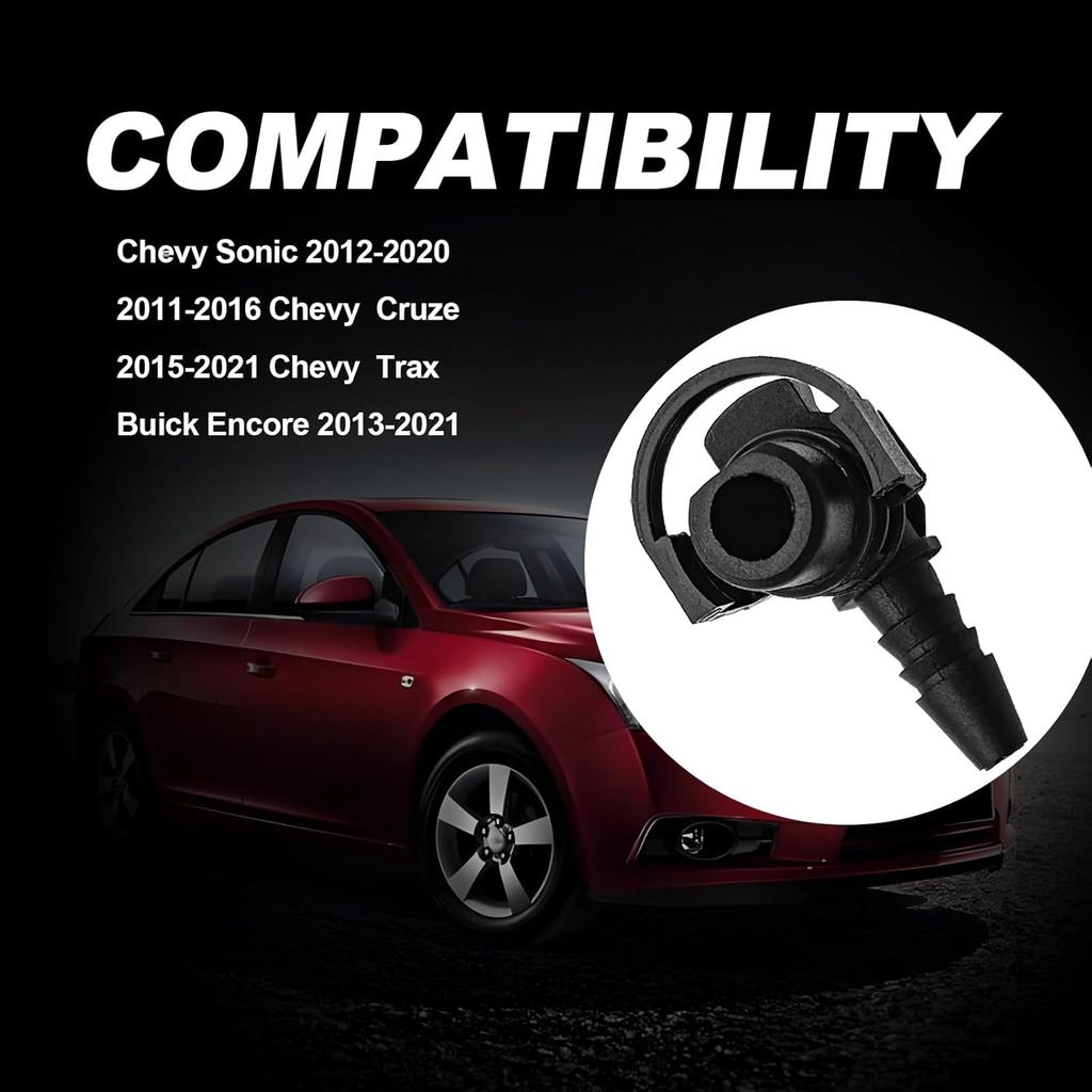 2pcs Throttle Valve Water Pipe Hose Connector, Compatible with Chevy Cruze 2011-2016, Trax 2015-2021, Sonic 2012-2020 Etc, Replace OE# 55354565,