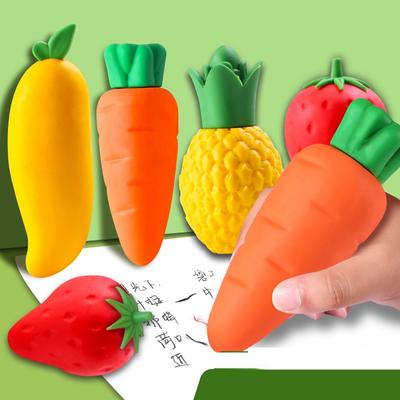 Big Mac Fruit Creative Carrot Eraser Unique Cute Stationery School Office Supplies Children Student Pencil Eraser