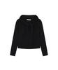 DELICCENT Ribbon Tie Off-Shoulder T-Shirt [Black]