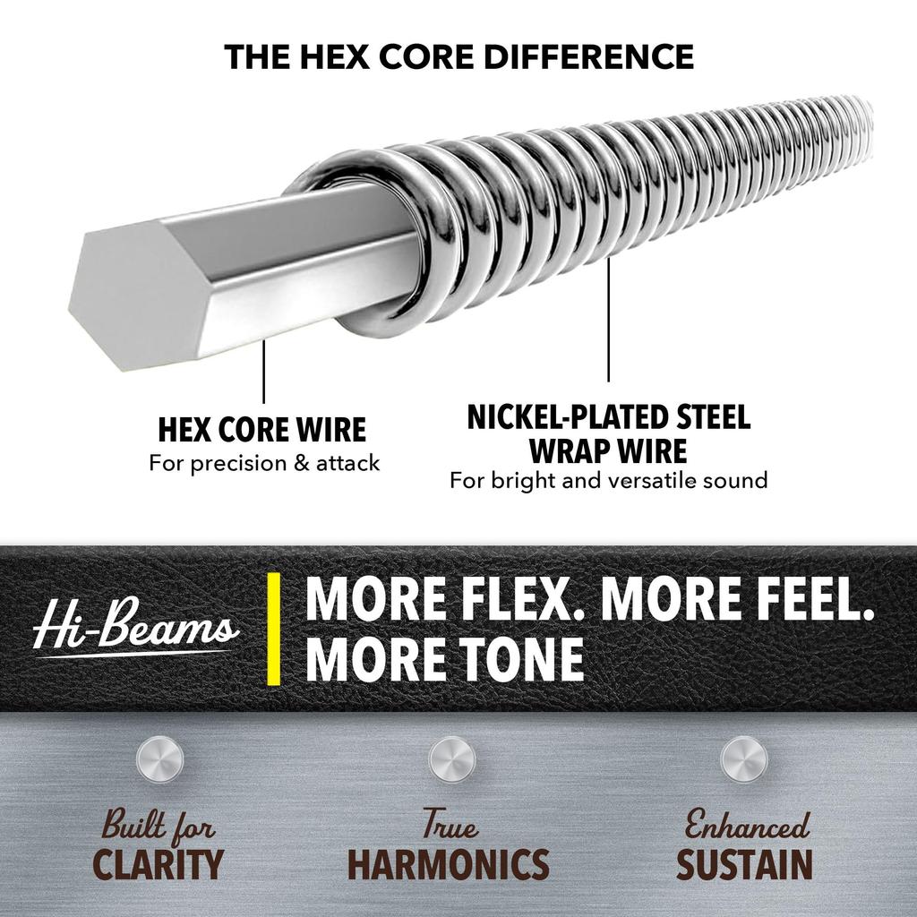 DR Strings Electric Guitar MTR-10 Strings, HI-BEAM Nickel, .010-.046