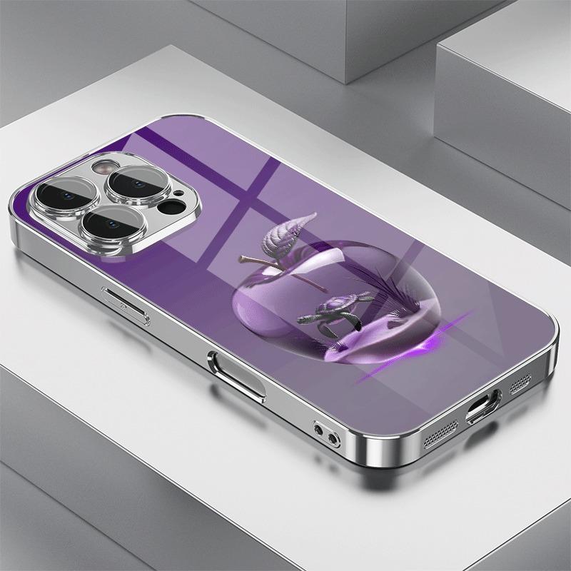 

Креативна Черепаха Для Apple Візерунок Скло Гальванізований Чохол Для Телефона Для iPhone 17 Air 11 12 13 14 15 16 17 Pro Max Plus 16E Чохол iPhone 16