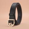 Stylish Retro Gold Pin Buckle Women'S Belt Personalized Simple Decorative Suit Jeans Dress Belt Women'S