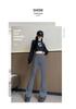 High-Waisted Tummy Control Velvet Flare Pants for Women - Autumn/Winter Fitness & Yoga Style