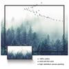 Painting Wall Picture for Living Room Nordic Decor Foggy Forest Landscape Wall Art Poster Canvas Art Print Forest