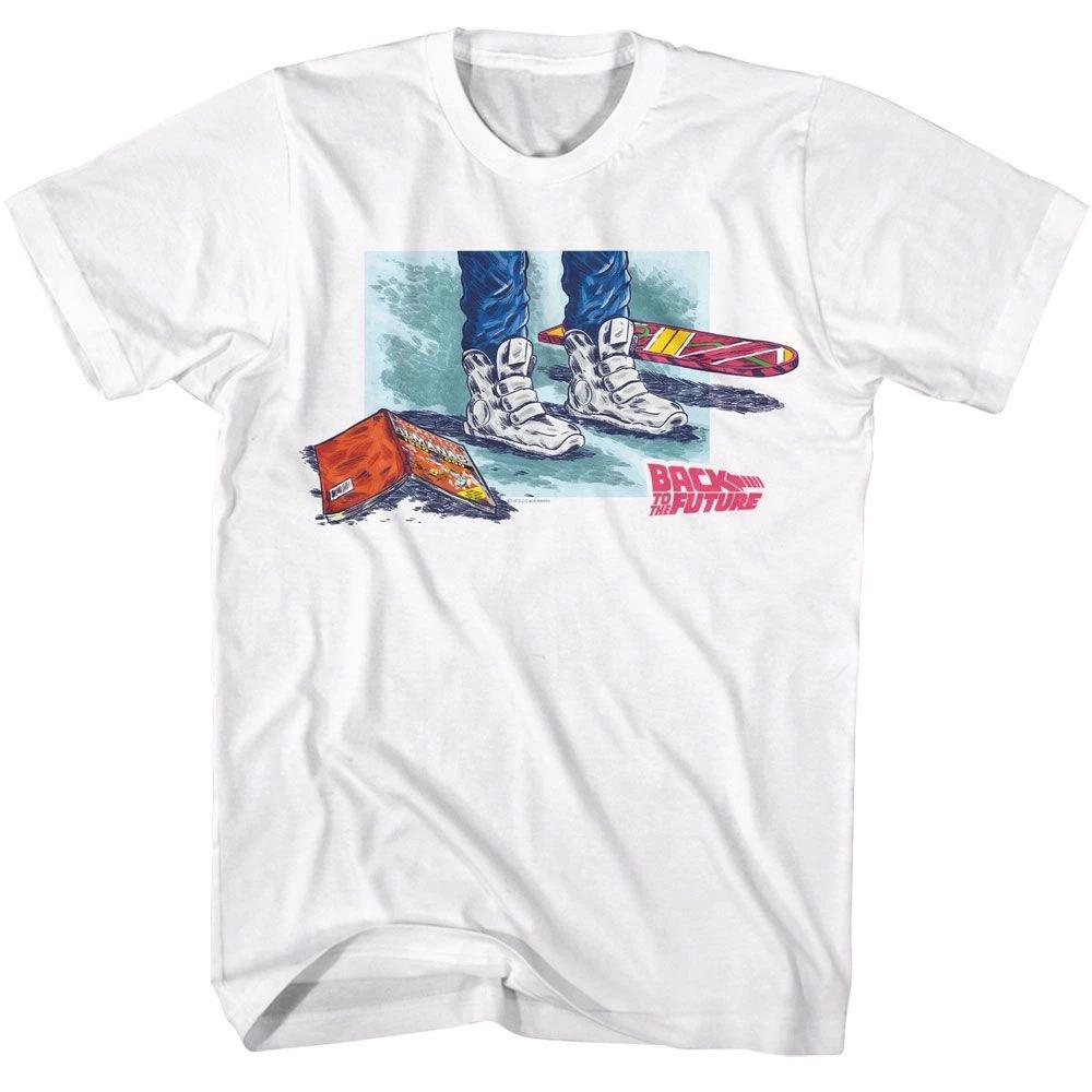 Back To The Future Shoes Comic Hoverboard White Movie Shirt 100