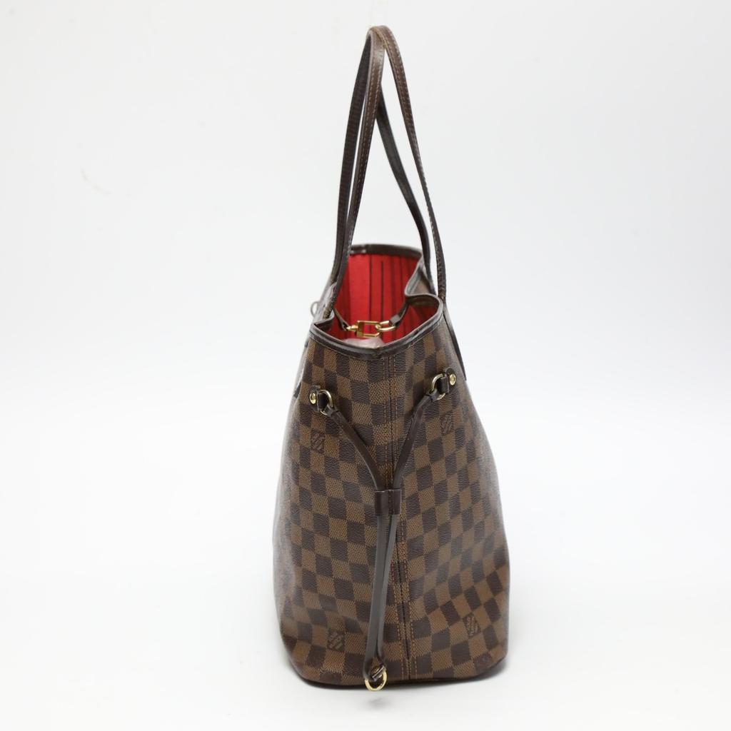 LOUIS VUITTON Damier Neverfull MM Tote Bag Brown Women N51105 Used