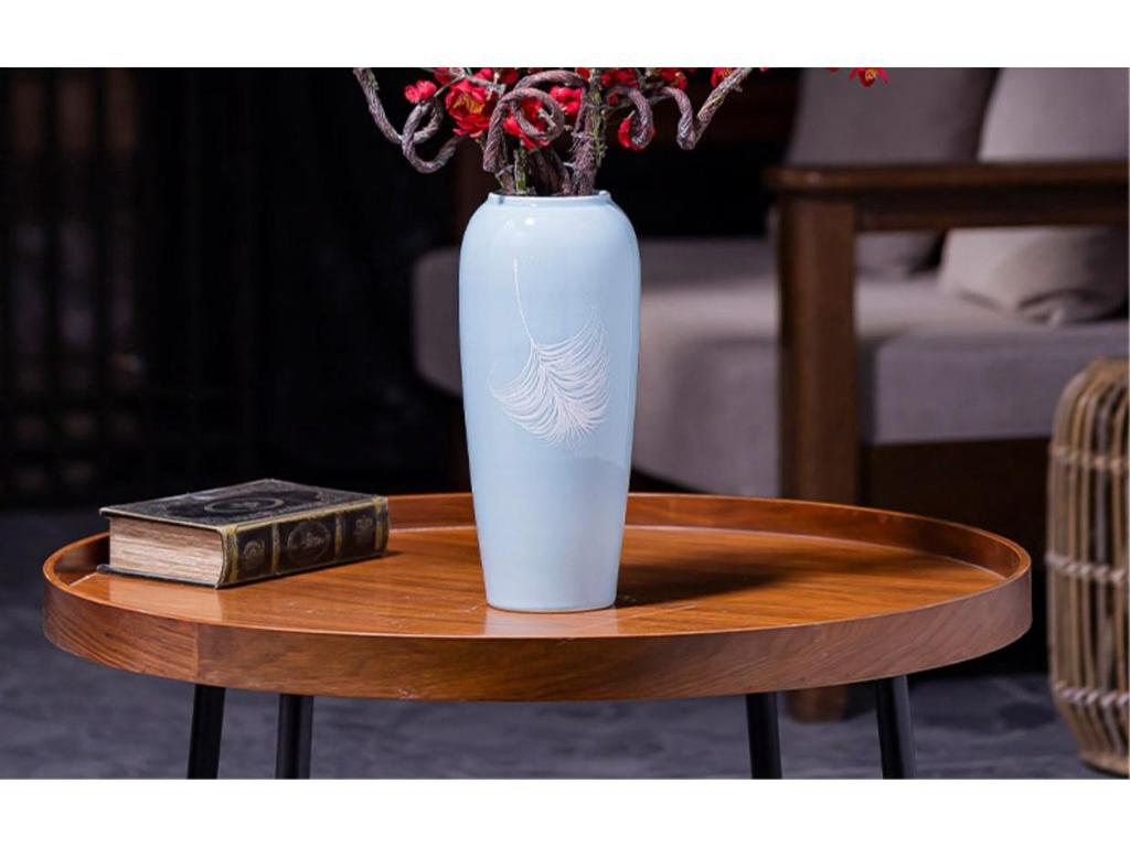 Handcrafted Jingdezhen Ceramic Vase: New Chinese Decor for Living Room and Clubhouse