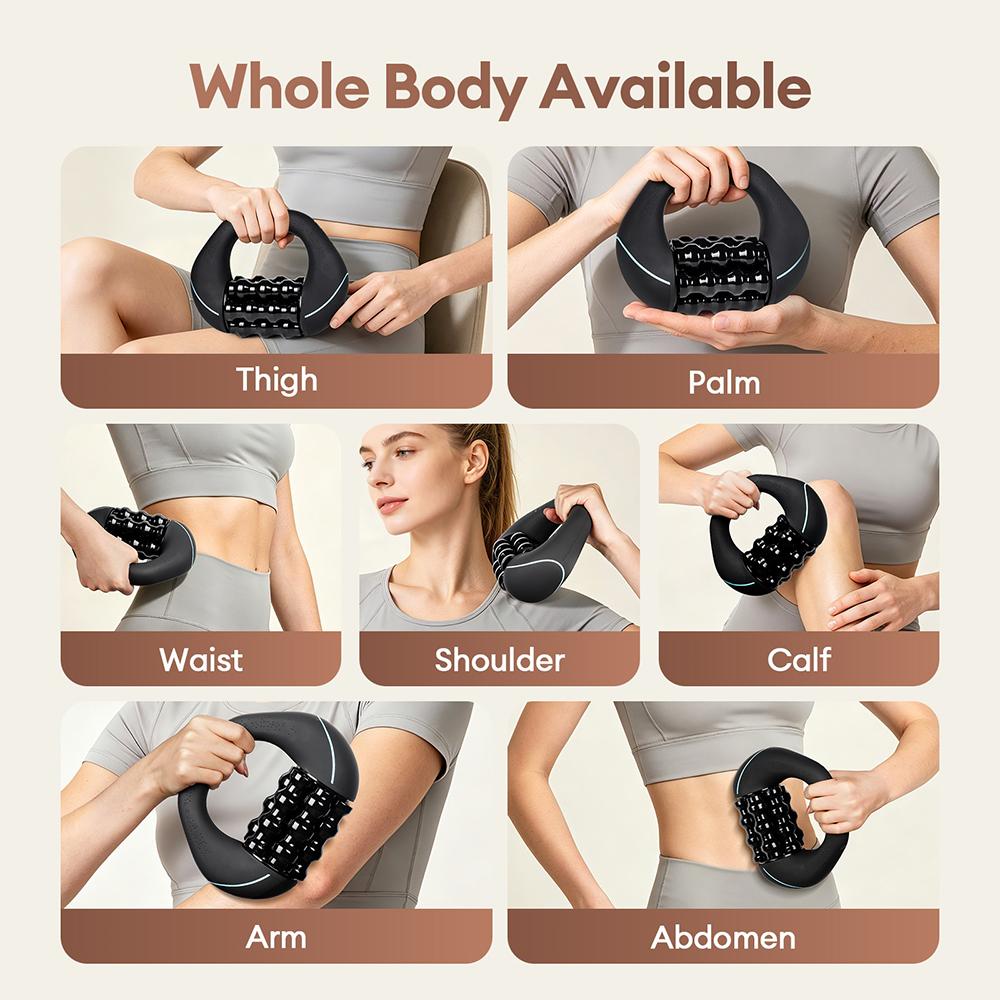 Handle Mini Body Massage Roller Muscle Relaxation Fascia Roller Massager Body Rolling Percussive Massager For Arm Leg Shoulder