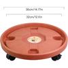 Plant Pallet Caddy with Wheels,Plant Stand Caddie Saucer Round Heavy Duty Flower Pot Rack Moving Plant Pot Saucer,Outdoor Planter Trolley Tray