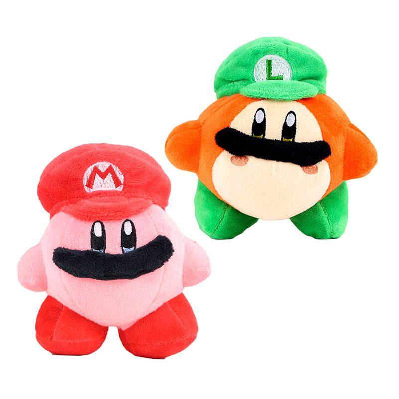 Adorable Kirby Waddle Dee Plush Doll With Mario Luigi Hat For Kids Gift Pendant