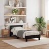Bed Frame Black Oak Effect 75 x 190 cm Engineered Wood