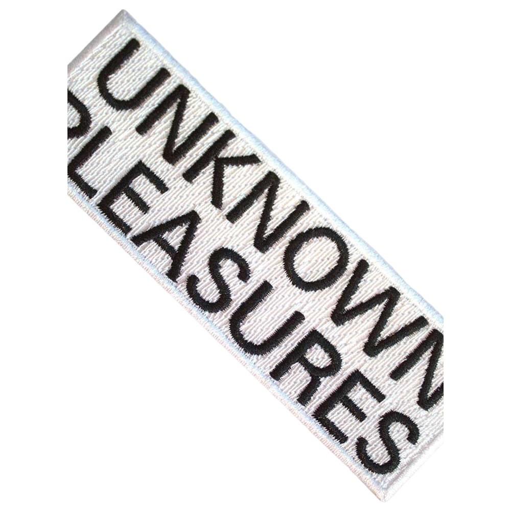 Joy Division Unknown Pleasures Woven Text Iron On Patch