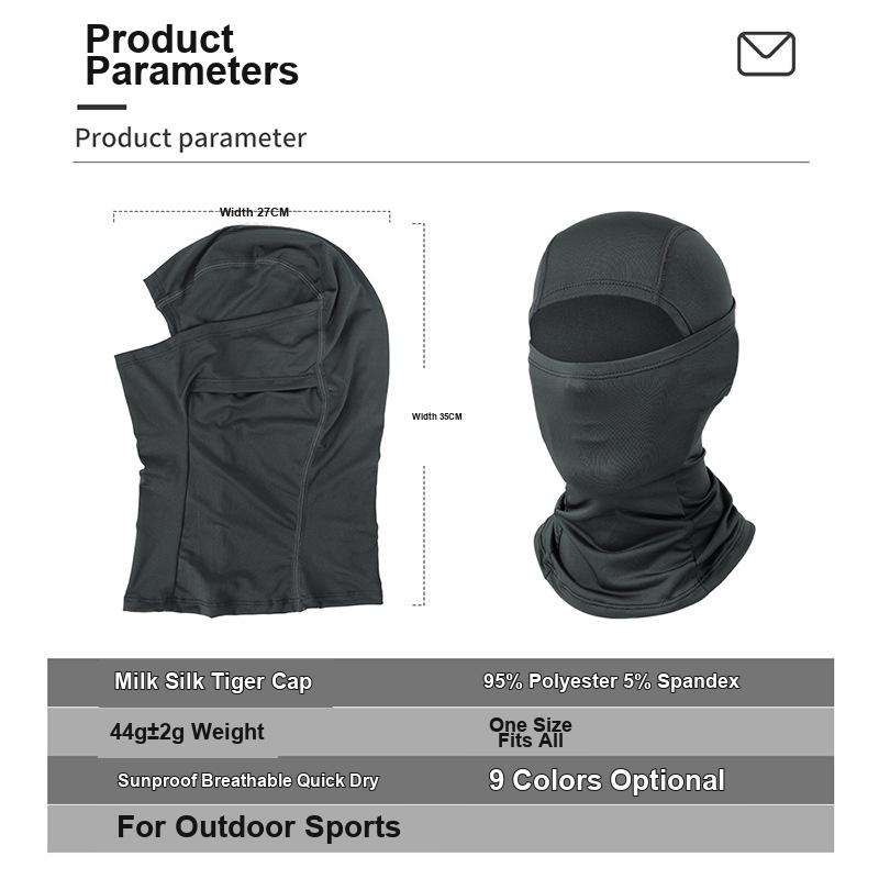 Multifunctional Cycling Face Mask Summer Outdoor Windproof Full Coverage Headwear Used As Motorcycle Helmet Liner Head Cover
