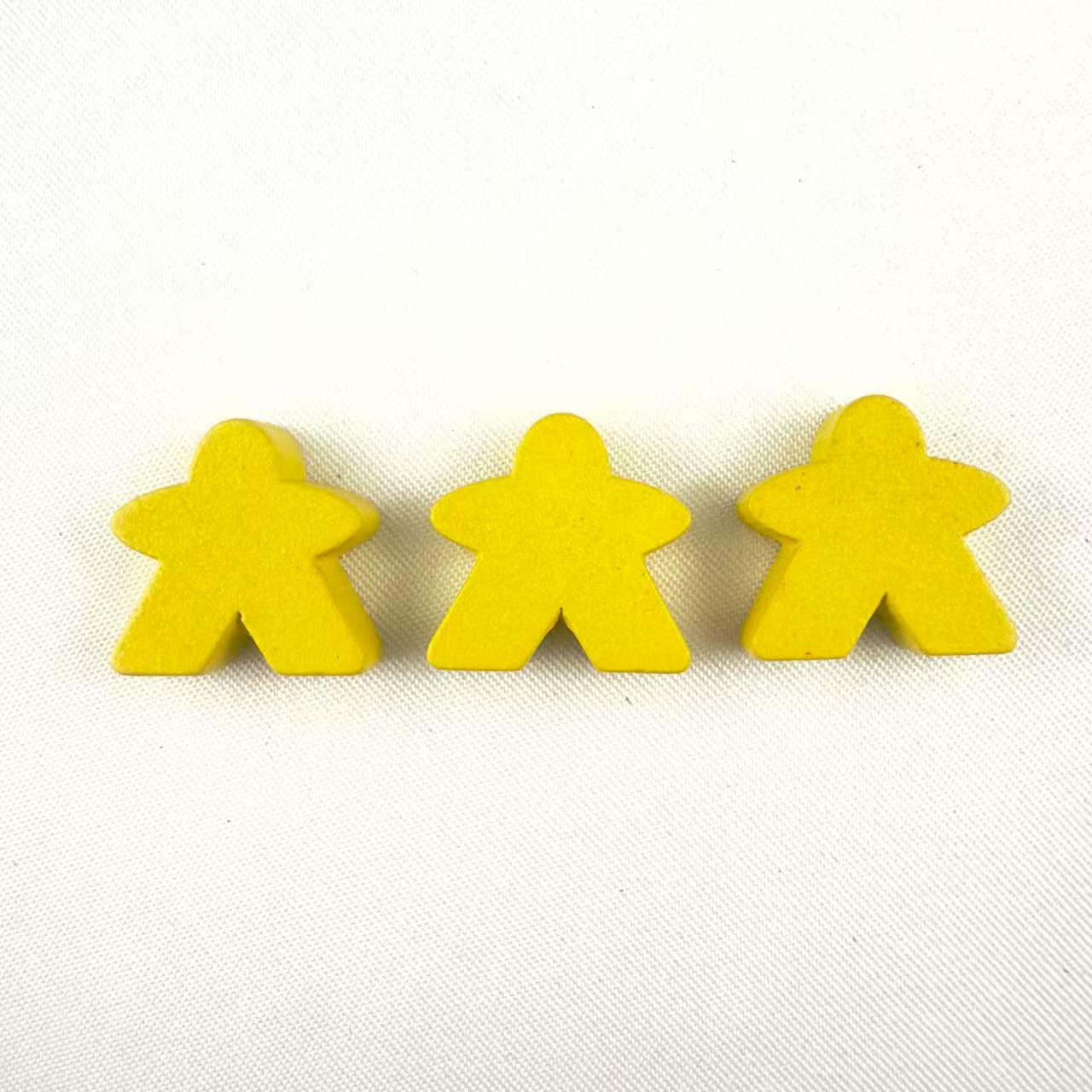 

In-Stock Miniature Wooden Meeple & Irregular Blocks for DIY Tabletop Game Accessories 16mm жовтий