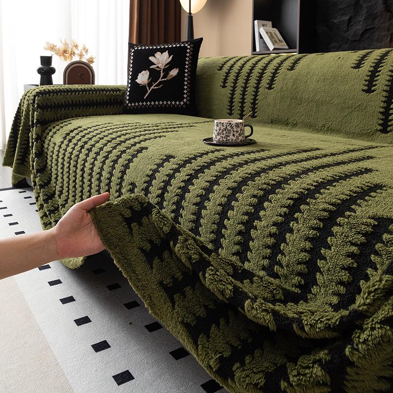 

Zebra Print Plush Sofa Cover Blanket for Autumn and Winter 180x130cm (Armless Single)