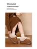 Women's & Men's Warm Fluffy Cotton Slippers: Non-slip, Thick Sole, Closed Heel for Indoor/Outdoor Use (Autumn/Winter).