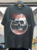 Camiseta de manga corta color negro de la banda de rock Poison Idea KV26277