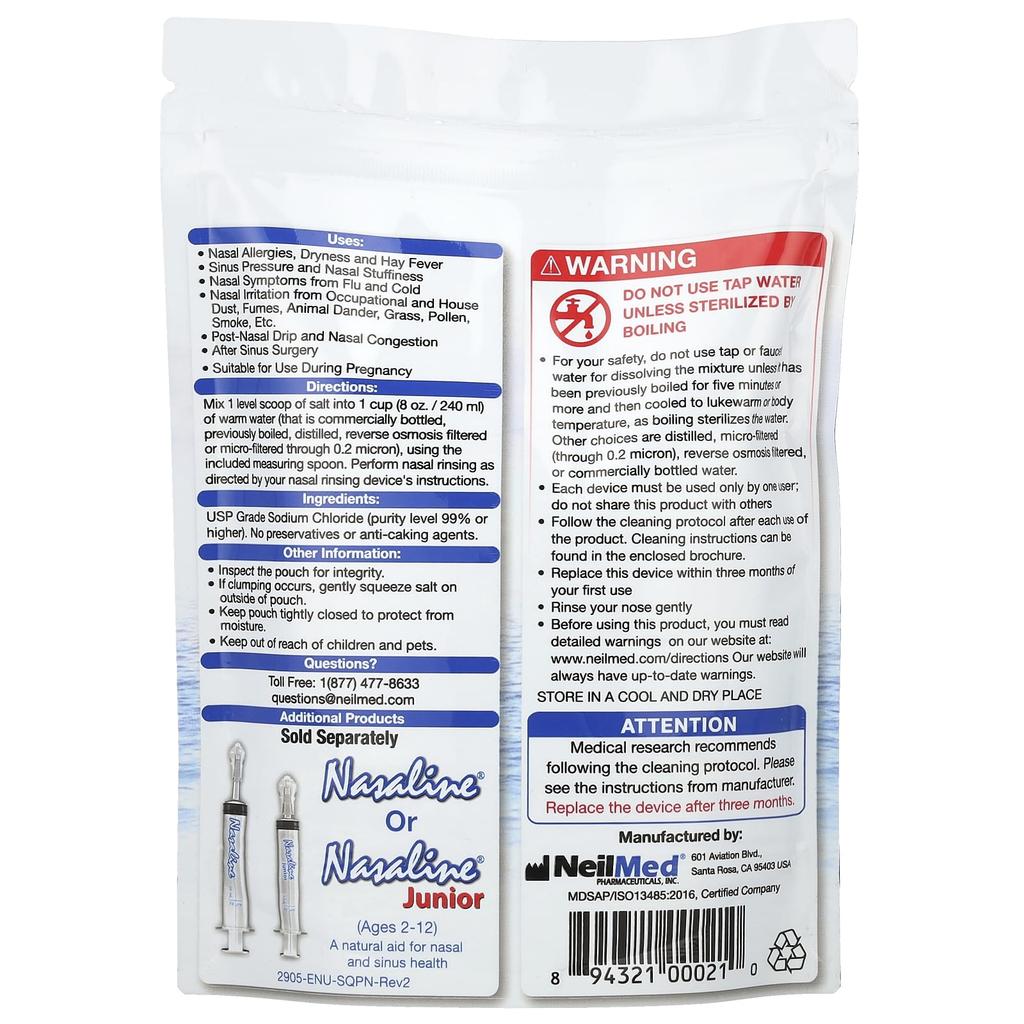 Nasaline®, Roztwór soli fizjologicznej, 340G(12Oz)