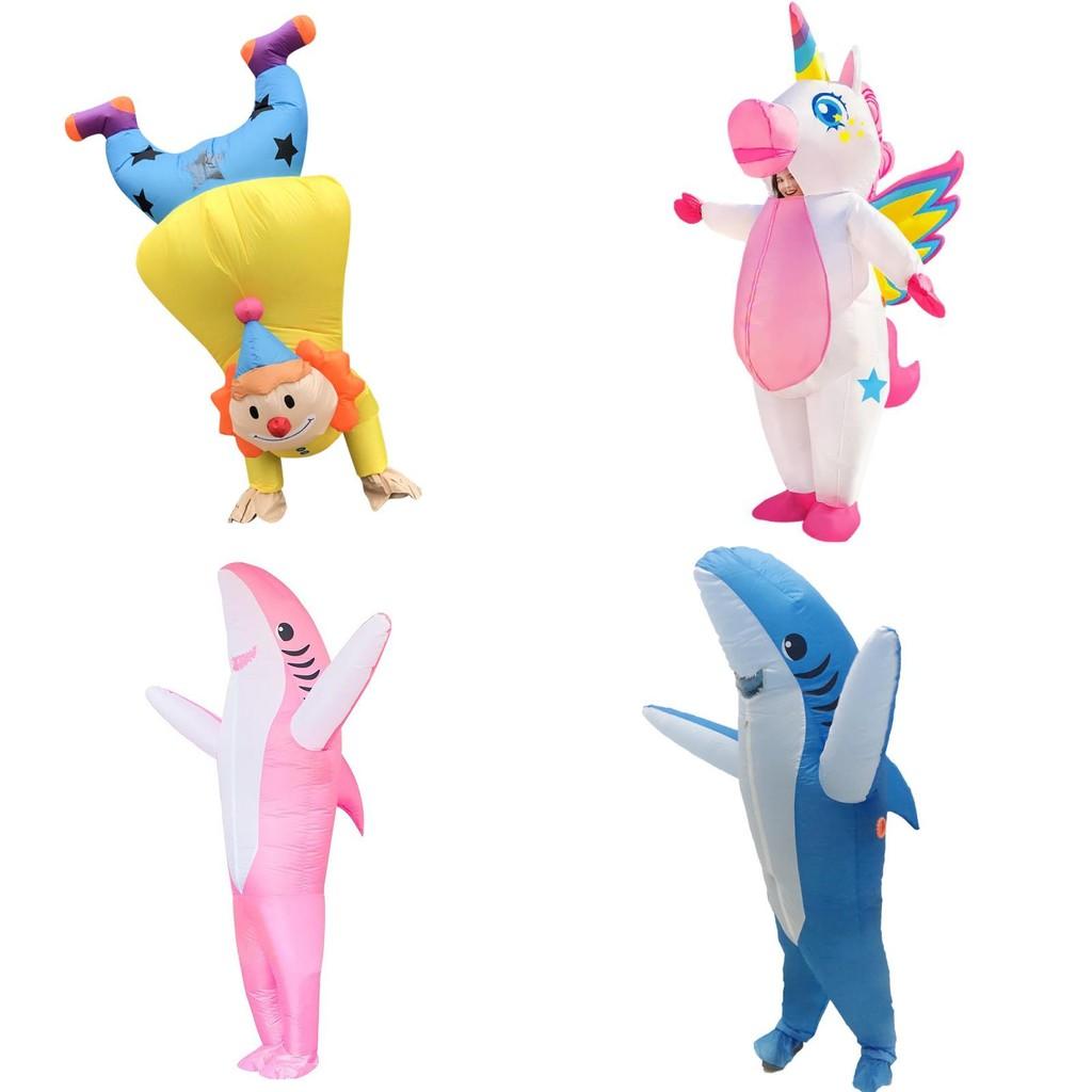 Flamingo Clown Shark Pig Koala Animal Inflatable Suit Cosplay Halloween Party