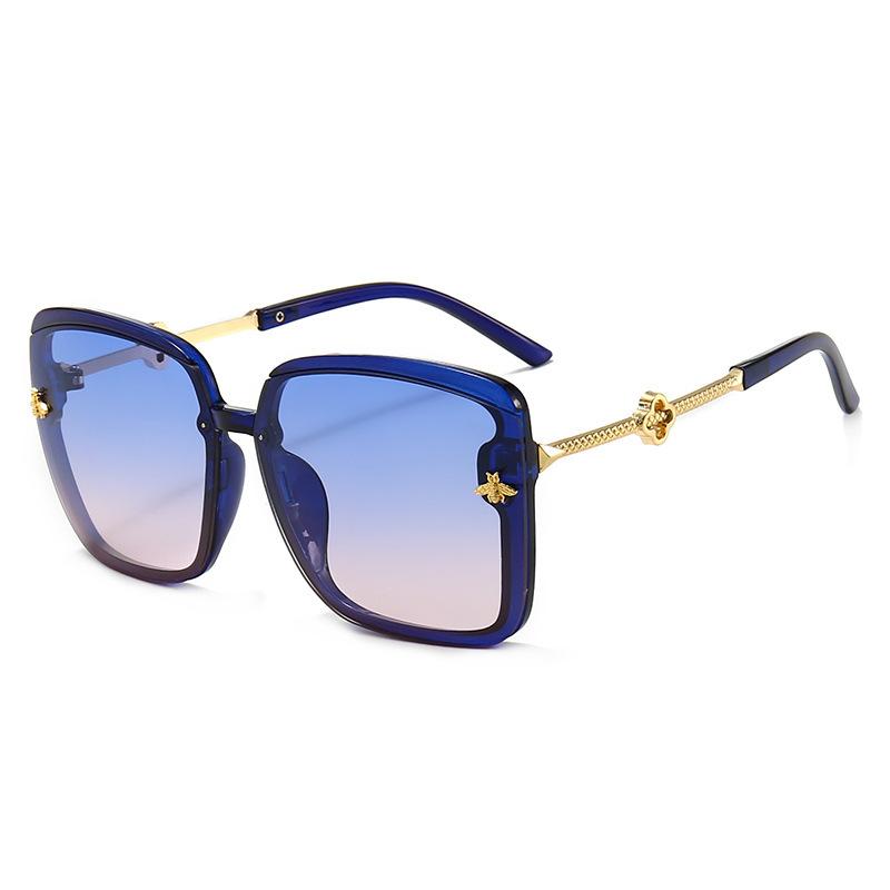 

JYL TS Sunglasses Bee Square Metal European Women/6045 B-8879 линкор серый