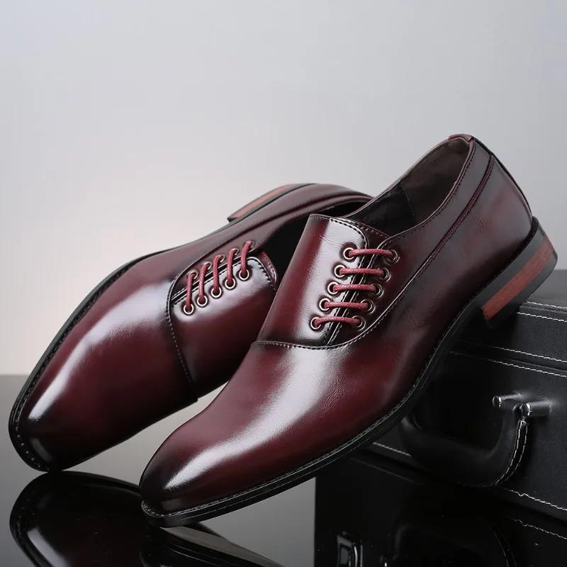 Men Plus Size Business Leather Shoes with Side Straps for Casual and Fashionable Men Leather Casual Shoes