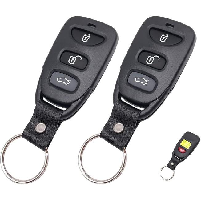 Keyless Entry Remote Key Fob Cover Case Fit for 2007-2010 Hyundai Elantra 2006-2010 Sonata Tucson for Kia Key Fob Shell 4 Buttons (1)