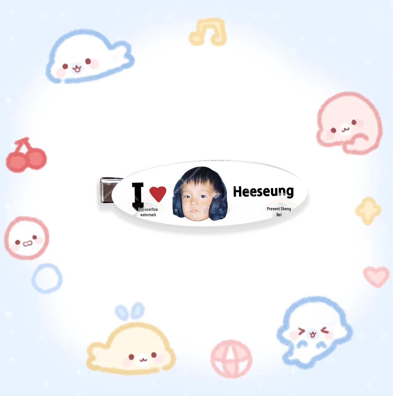 Зажим для волос Lee Hee-seung с овальной челкой и боковыми прядями - Аксессуар для волос в стиле знаменитостей