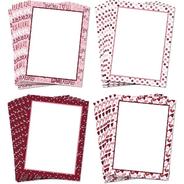 Stationery Paper,Love Heart Letterhead,Holiday Letters,Holiday Event Heart Stationery Paper For Writing Letters Office Invitations