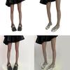 Hollowed Out Fishnet Hosiery Tights with Geometric Circle Pattern Aesthetic See Through Pantyhose Stockings for Women