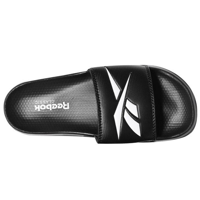 Reebok Classic Slide Slip On Sport Sandals Unisex Dark Black White CN0212