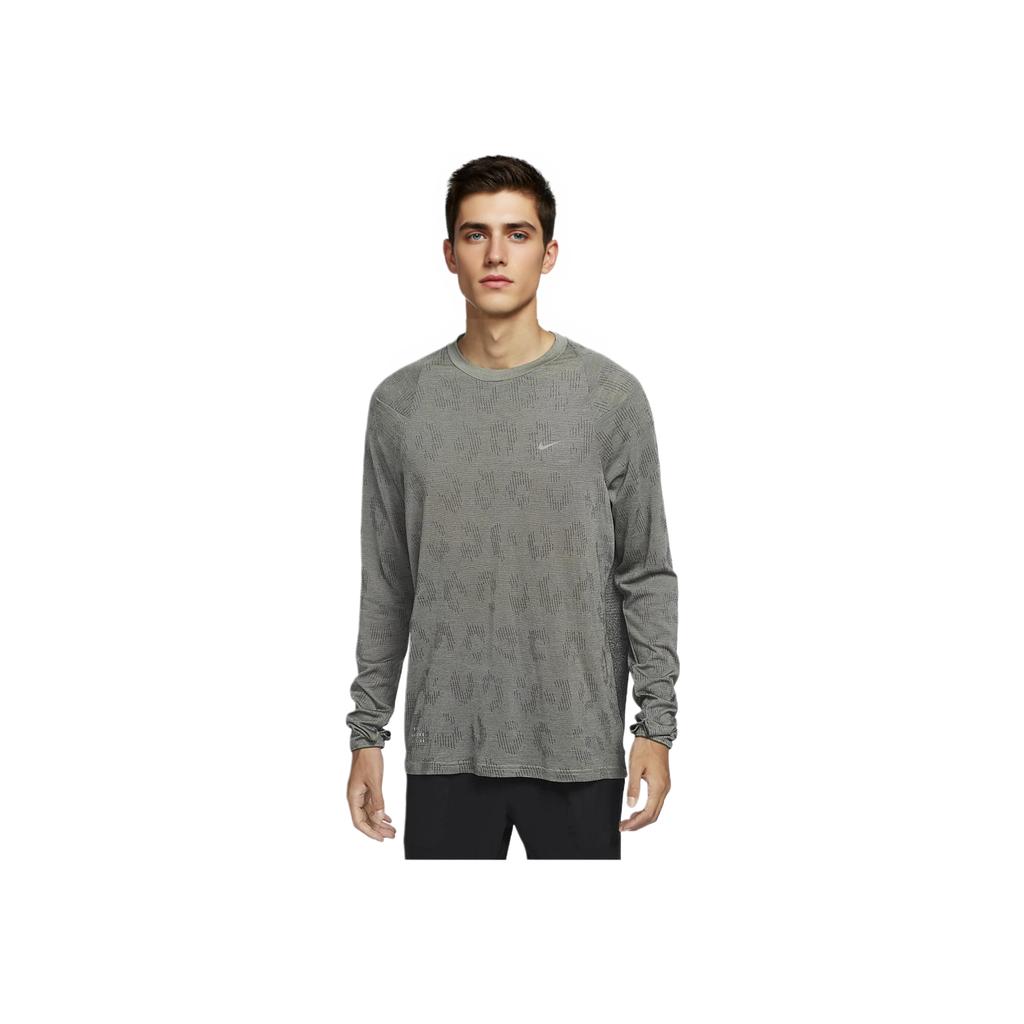 Nike Therma-Fit Adv Running Division Breathable Fashion Soft Warm Long Sleeve T-Shirt Men Tops Horizon-Green FZ1126-370