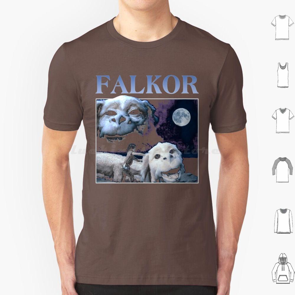 Neverending Design Story MoviesFalkor T Shirt 6xl Cotton Cool Tee Neverending Story Atreyu 80s Falkor Falcor Fantasy Movie S