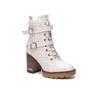 Mustang 1505-501 White Ankle Boots
