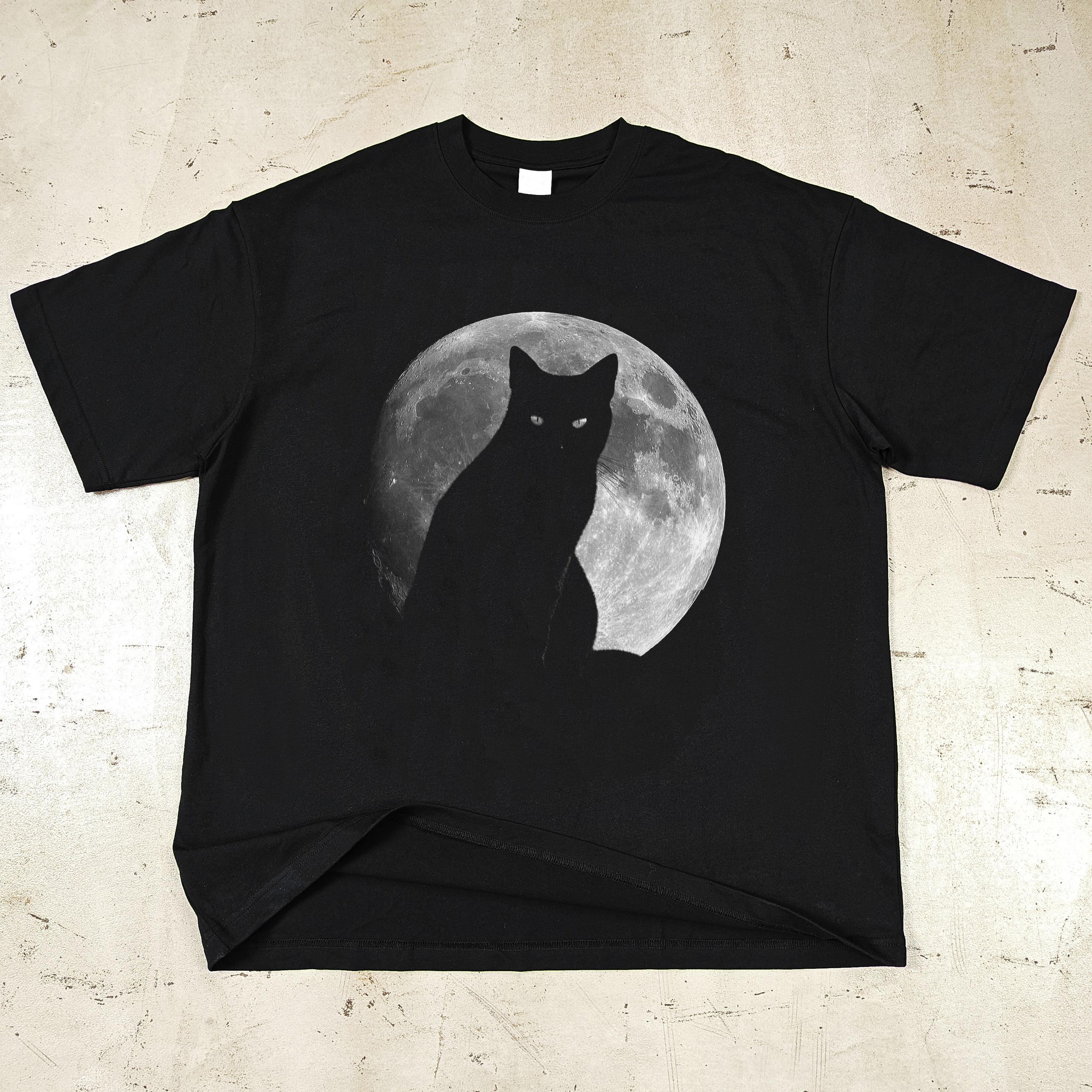 

Уличная футболка с графикой кота, хлопковая футболка, унисекс, топы, футболки, футболка с короткими рукавами XL