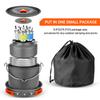 34PCS Camping Cookware Set Outdoor Cooking Pot with Nonstick Coating Portable Foldable Handle for Hiking Picnic