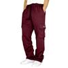 Men Sport Pants Loose Straight Wide Leg Drawstring Elastic Waist Soft Breathable Solid Color Gym Traning Jogging Sweatpants Long