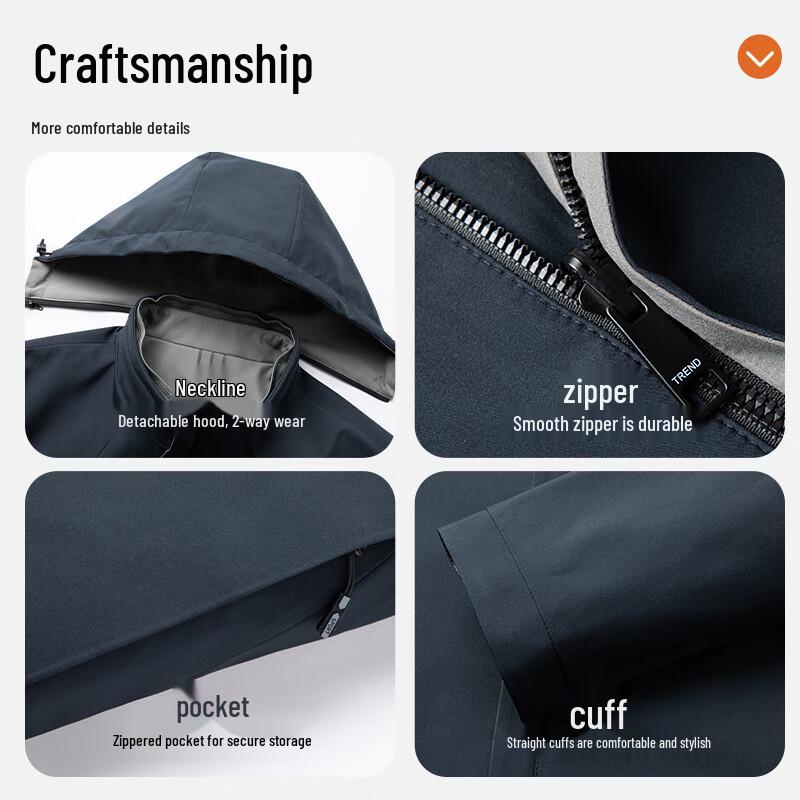 ROMON Men's Reversible Hooded Jacket