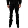 Vintage Washed Distressed Raw Hem Denim Jeans Men Women Streetwear Loose Flared Trousers Fall