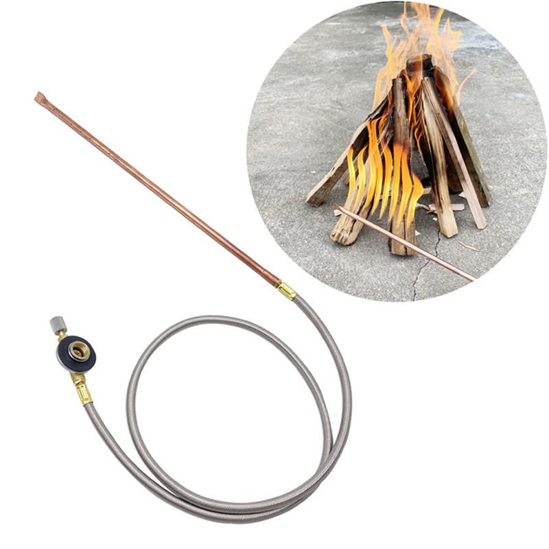 Outdoor Hand Held Fire Starter Gas Appliance Multi-Purpose with 1m Flexible Hose for Fireplace Outdoor Camping BBQ Picnic Device